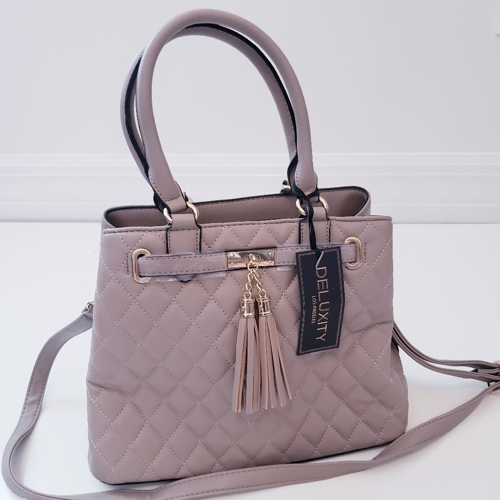 Quilted Fringed Tassel Crossbody Bag